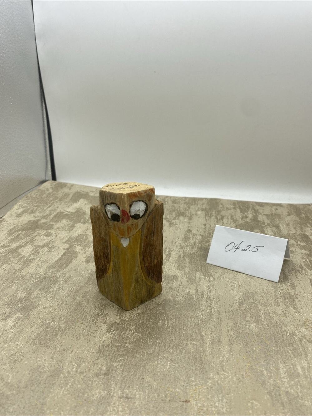 Wood carving bald Eagle /　Folk craft hand painted 4” tall